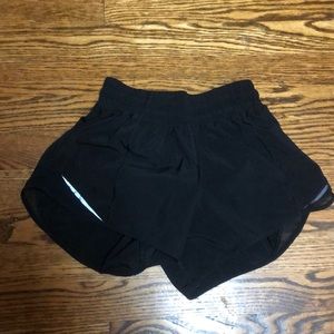 LuluLemon Hotty Hot short- black, great condition, size 2